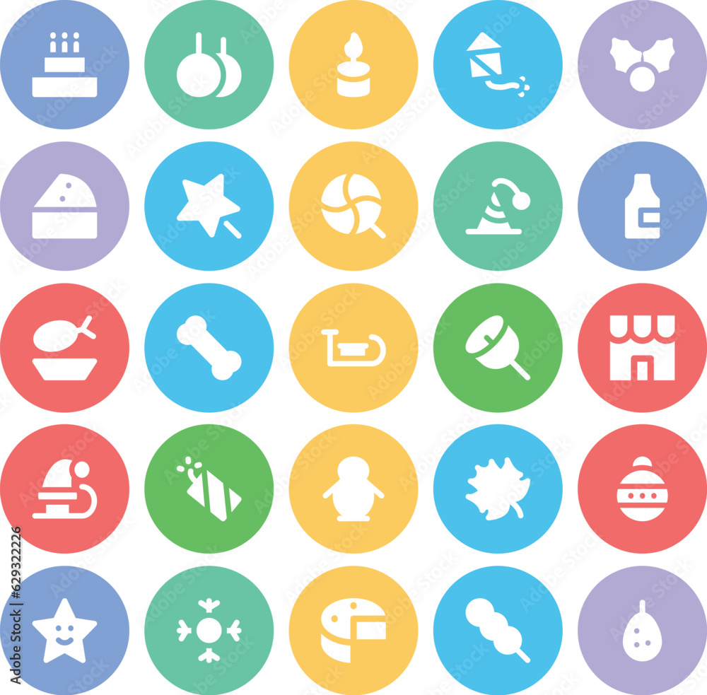 Pack of Christmas Celebration Bold Line Icons 