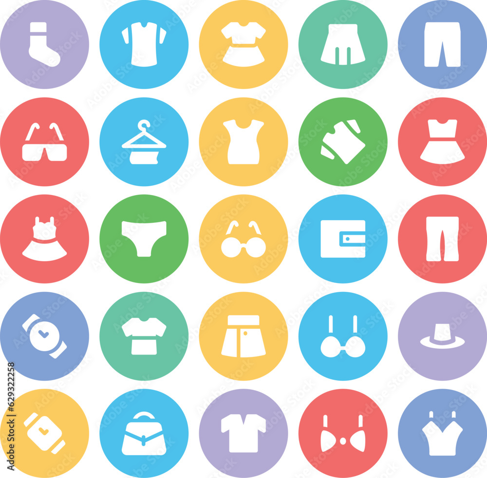 Pack of Clothing Accessories Bold Line Icons
Pack of Clothing Accessories Bold Line Icons