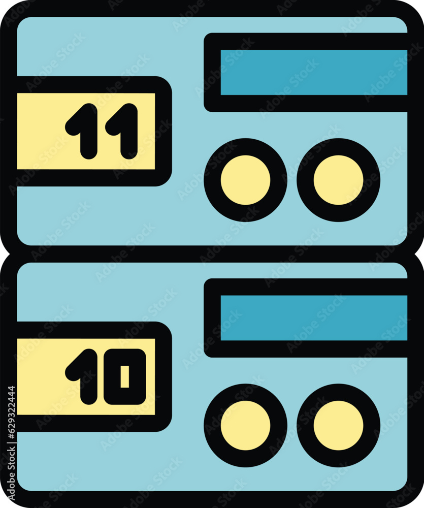 Server memory icon outline vector. Mobile data. Binary terabyte color flat Server memory icon outline vector. Mobile data. Binary terabyte color flat