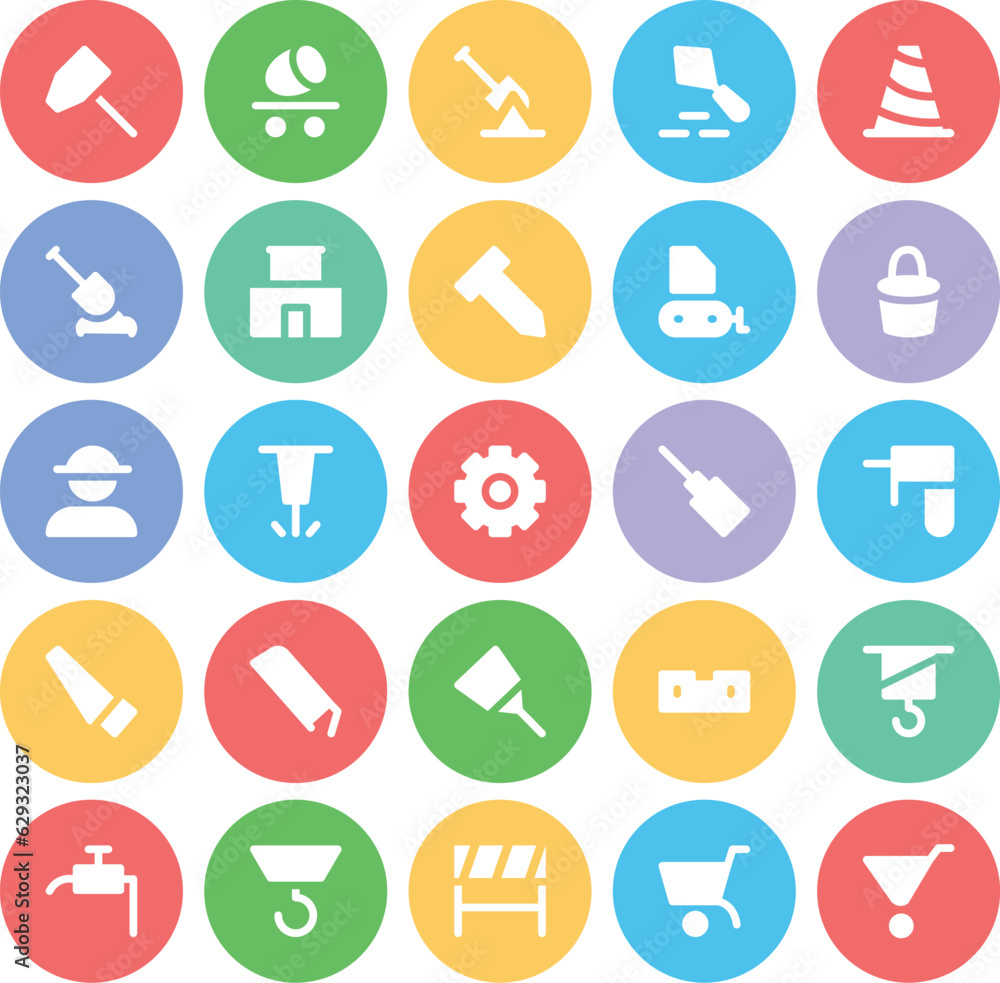 Set of Labour Tools Bold Line Icons
Set of Labour Tools Bold Line Icons