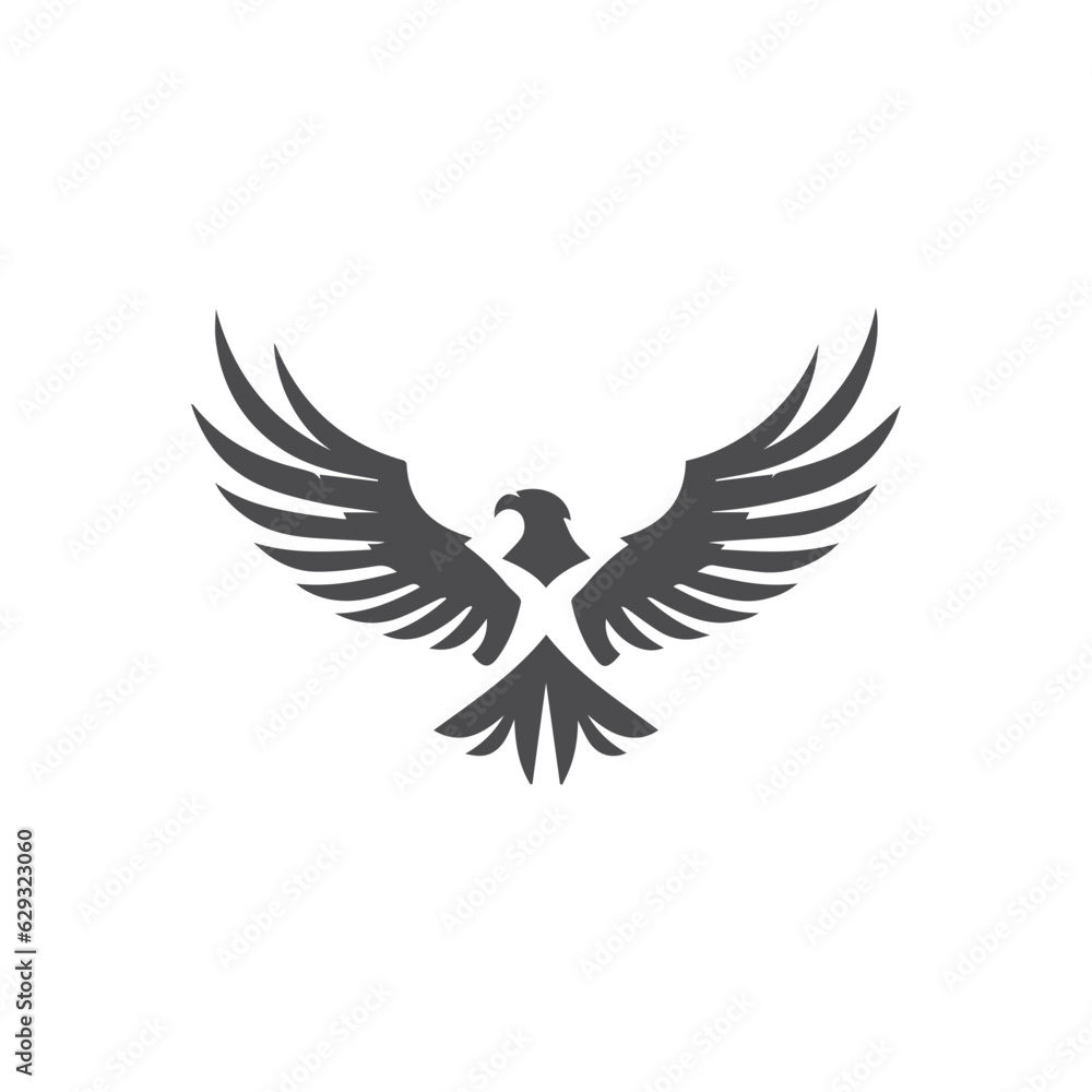 Modern and Minimalist Eagle Logo design vector illustration, Black Eagle, Falcon, Hawk Symbol Mark isolated on background, Eagle Shield Logo, Clean, Creative Eagle head logo Modern and Minimalist Eagle Logo design vector illustration, Black Eagle, Falcon, Hawk Symbol Mark isolated on background, Eagle Shield Logo, Clean, Creative Eagle head logo