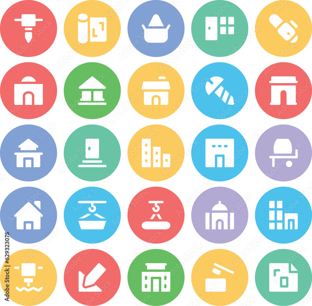 Pack of Construction Bold Line Icons

