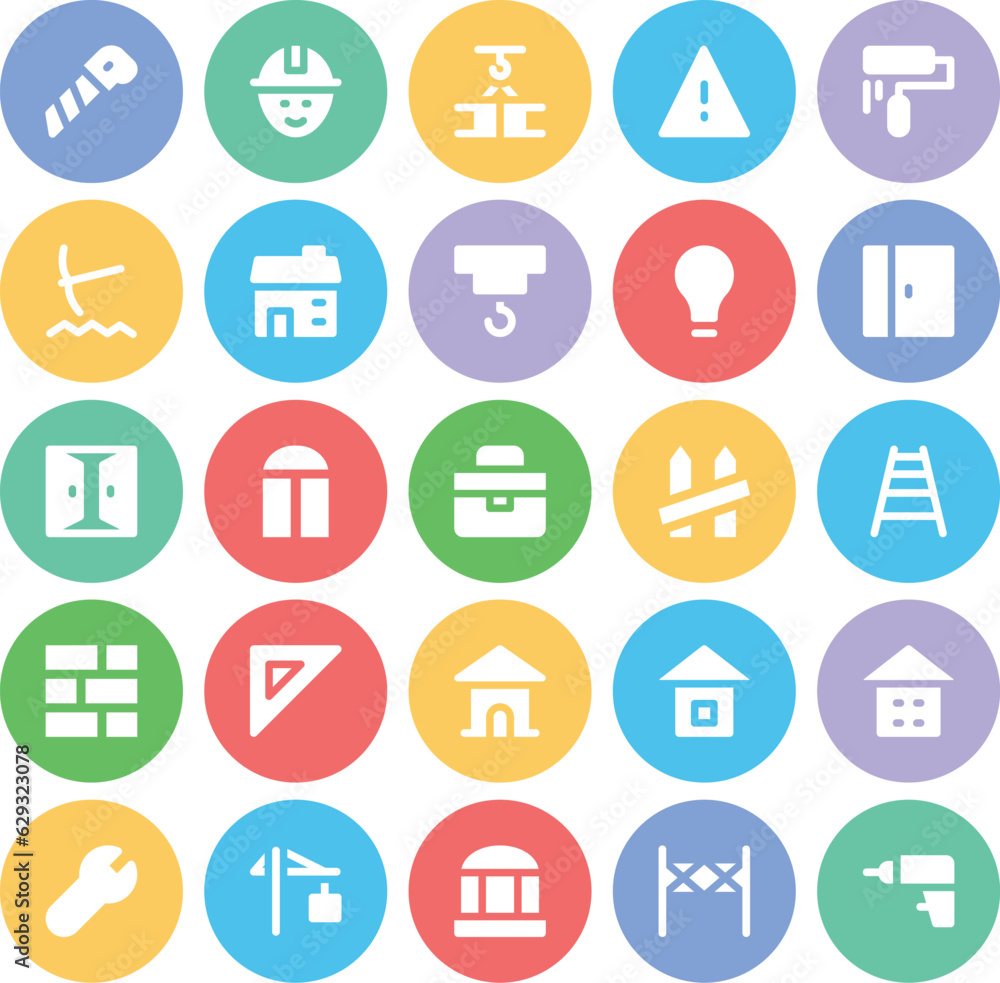 Construction and Maintenance Bold Line Icons
Construction and Maintenance Bold Line Icons