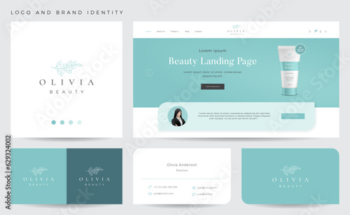 Minimalist beauty logo and brand identity