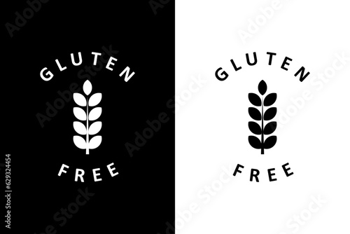 Gluten free sticker, label, or template. Gluten-free sign. Diet concept. Natural and organic foods. Vector icon