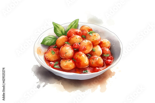 Gnocchi di patate al sugo di pomodoro e basilico