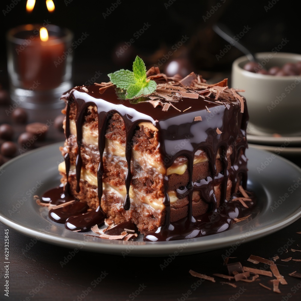 chocolate cake on a plate chocolate cake on a plate