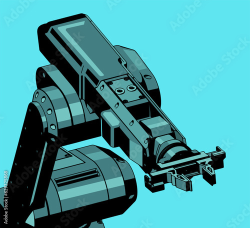 Robotic industrial manipulator illustration