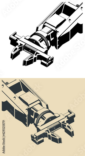 Robotic industrial manipulator close-up