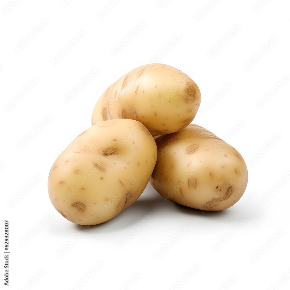 potatoes isolated on white background potatoes isolated on white background