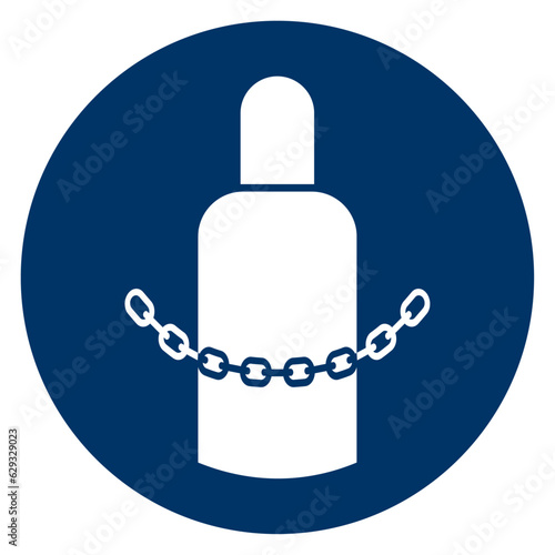 Vector graphic of sign to secure gas cylinders