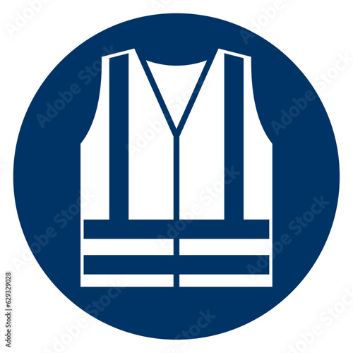 Vector graphic of sign for mandatory wear of visibility clothing