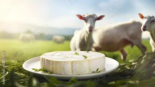 Goat cheese,  farmland, goats, agriculture, homemade goat cheese, locally produced, dairy product, white goats, in front of a field, grass, farm, mountain, goat milk, agriculture