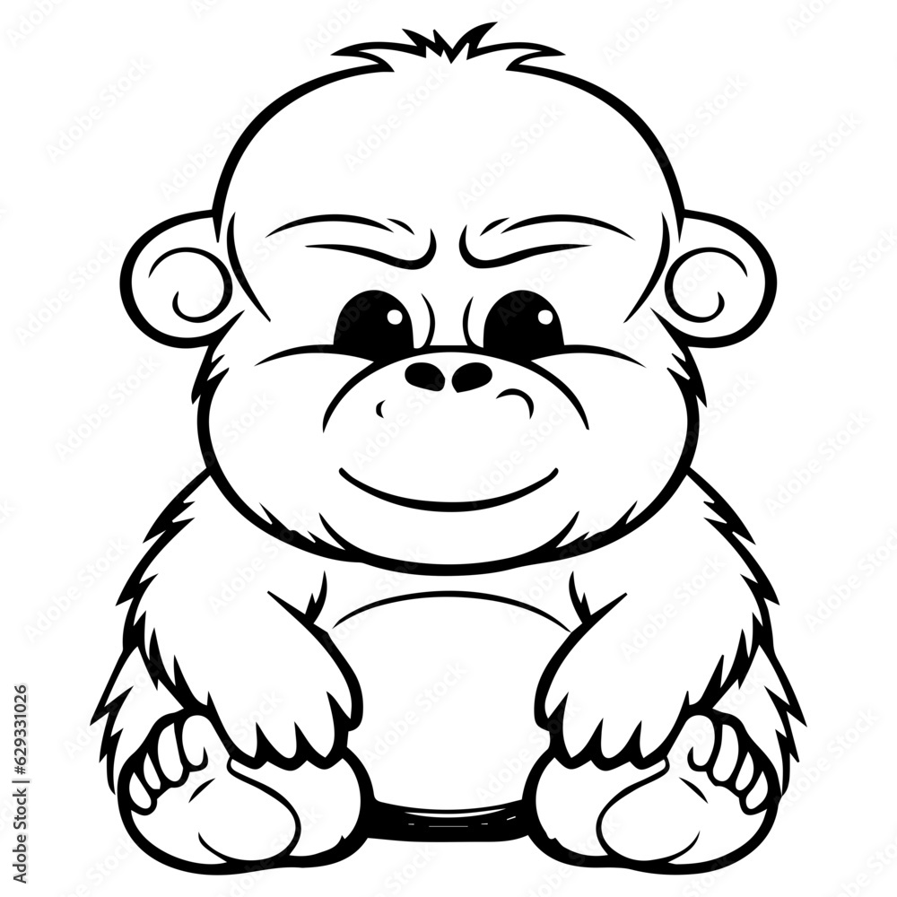 gorilla cartoon characters vector illustration gorilla cartoon characters vector illustration