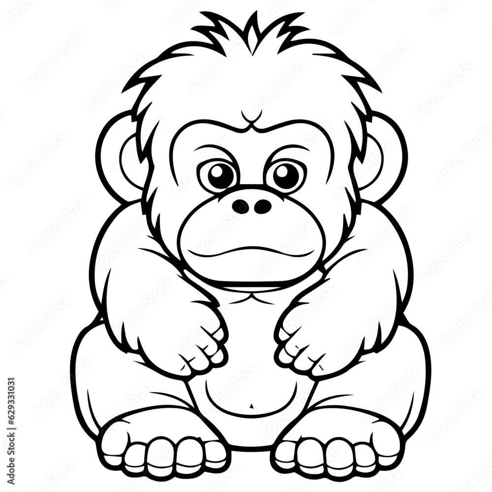 gorilla cartoon characters vector illustration gorilla cartoon characters vector illustration