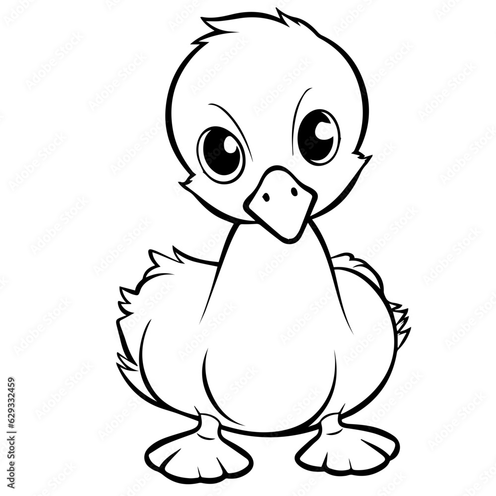 Goslin coloring page illustration Goslin coloring page illustration