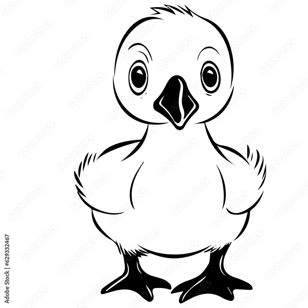 Goslin coloring page illustration Goslin coloring page illustration