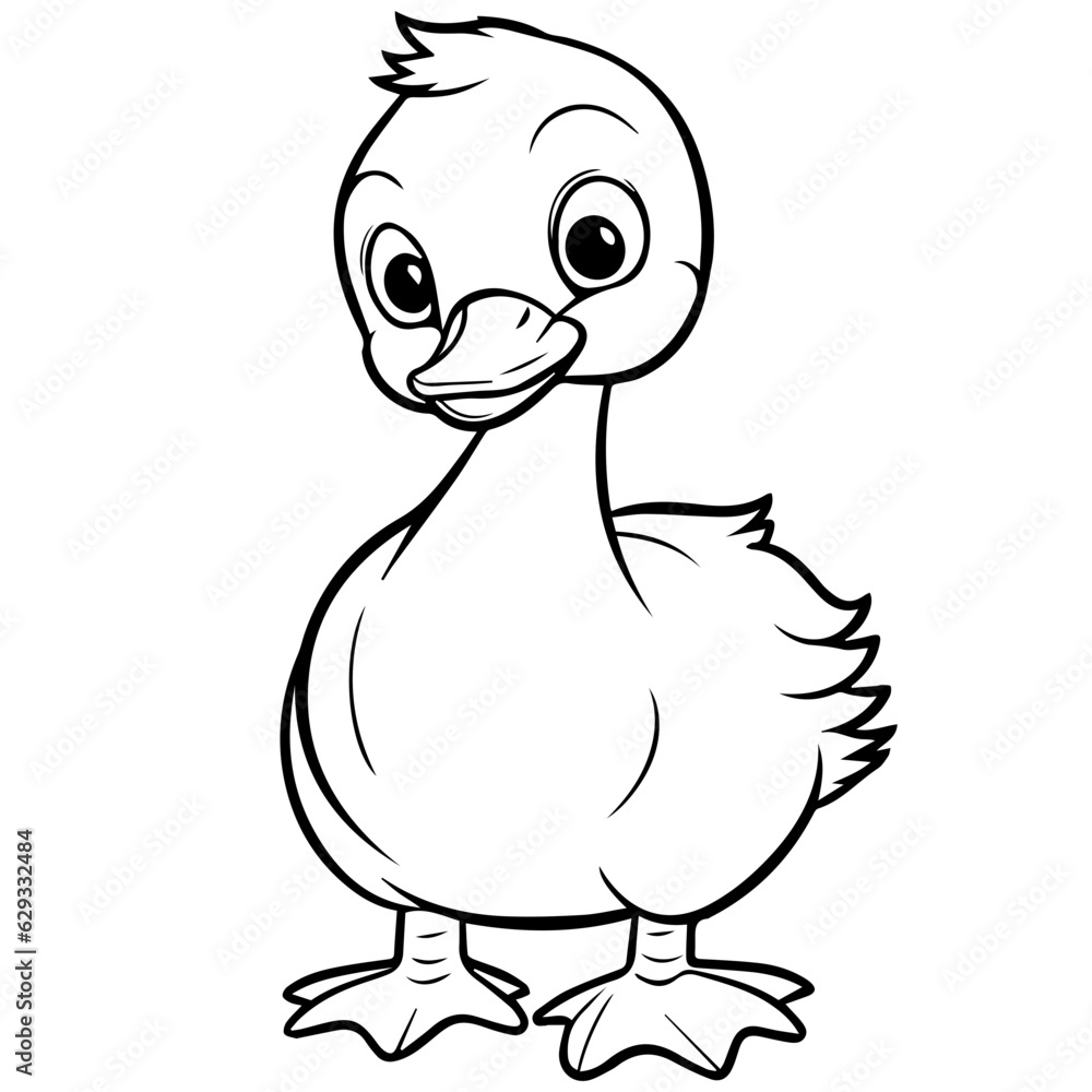 Goslin coloring page illustration Goslin coloring page illustration