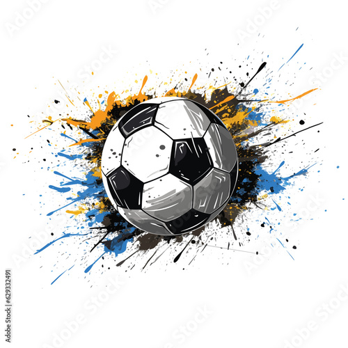 Soccer Ball with splashes  Football icon vector  