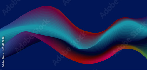 Fototapeta Naklejka Na Ścianę i Meble -  Abstract colorful swirl wave background. Flow liquid lines design element