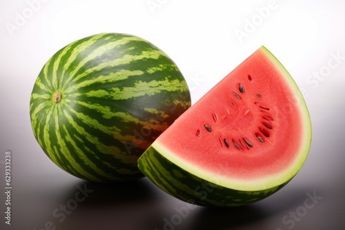 Appetizing watermelon. Background with selective focus and copy space for text
