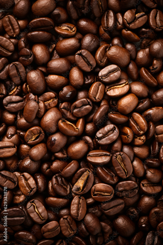 Fototapeta premium Kaffee Bohnen Hintergrund close up 