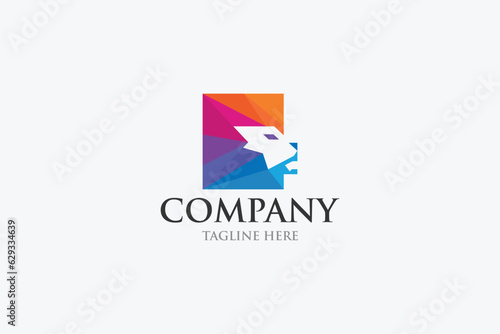 Square Lion Head Logo
