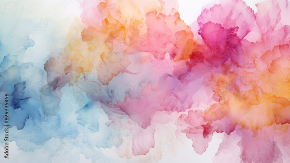 Fototapeta premium Watercolor Stains on White Background