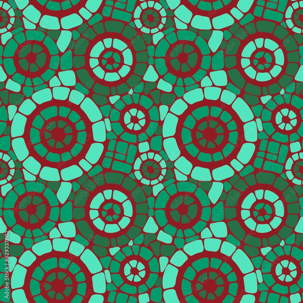 Abstract stone seamless geometric circle wall pattern for wrapping paper and kids clothes print and summer