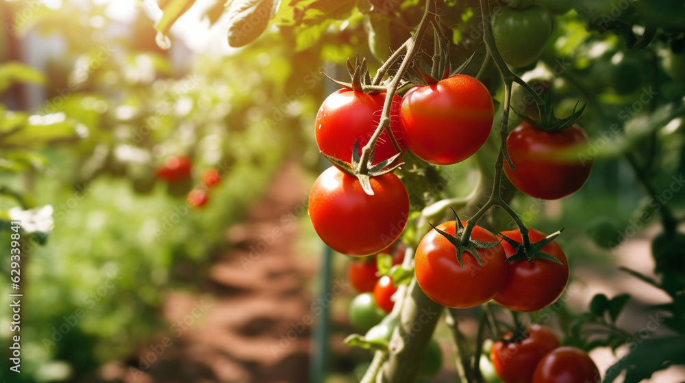 tomatoes in the garden