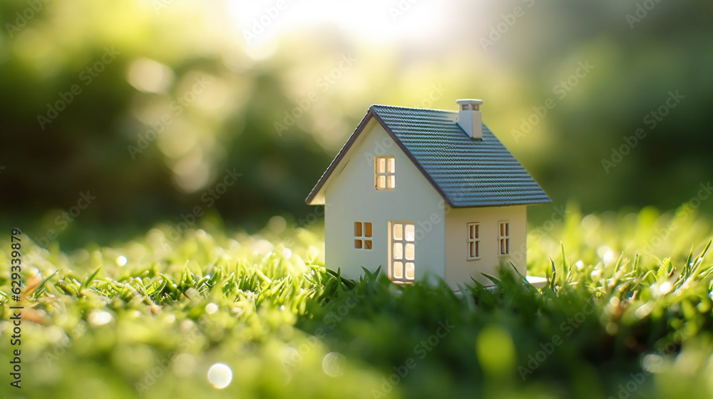 house in grass, real estate agency banners house in grass, real estate agency banners