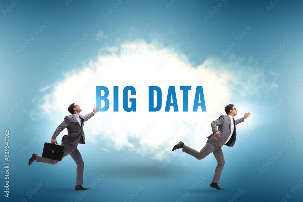 Big data concept with business people Big data concept with business people