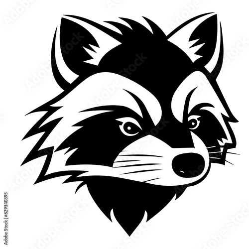 sketch of a tribal tattoo raccoon