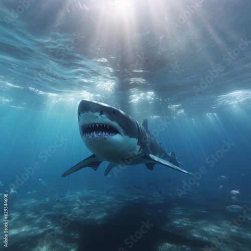 great white shark in the ocean © Unicorn Trainwreck