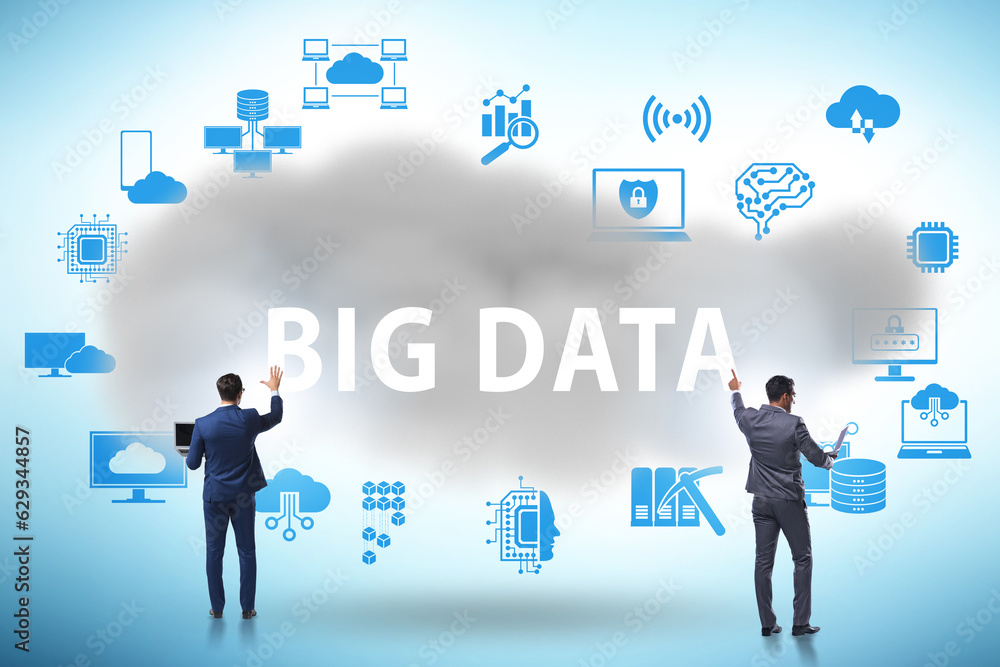 Big data concept with business people