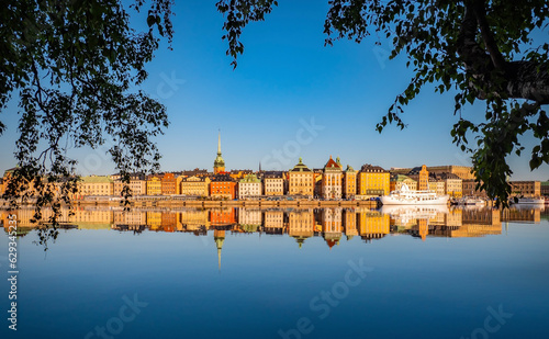 Cityscape of Gamla Stan city district in central Stockholm, Sweden photo