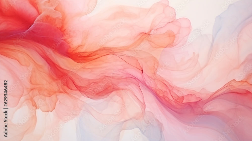pink smoke on white. Generative Ai. pink smoke on white. Generative Ai.
