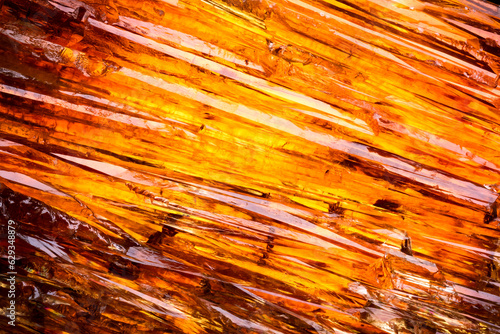 Fotografia yellow calcite (known as calcite amber) macro detail texture background