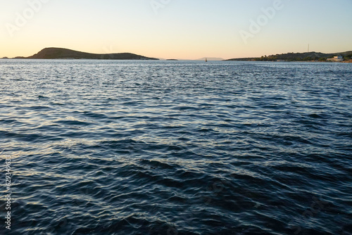 sunset over the phokaia sea