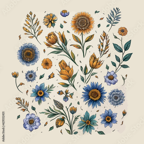 Wall art vector . Water color boho foliage line art drawing . Abstract botanical art design for print, simple and natural wall art, cover, wallpaper.