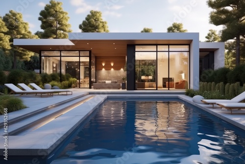 Modern Luxury House With Private Swimming Pool. © visoot