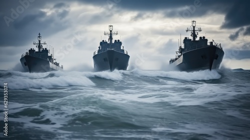 Naval warships, Battleships in the navy, Military at sea.