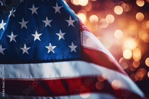 American flag with vintage look  Independence day or veterans day concept.