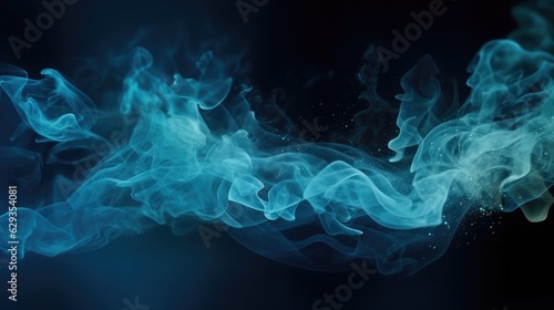 Colorful smoke clouds on dark background, Colorful fog.
