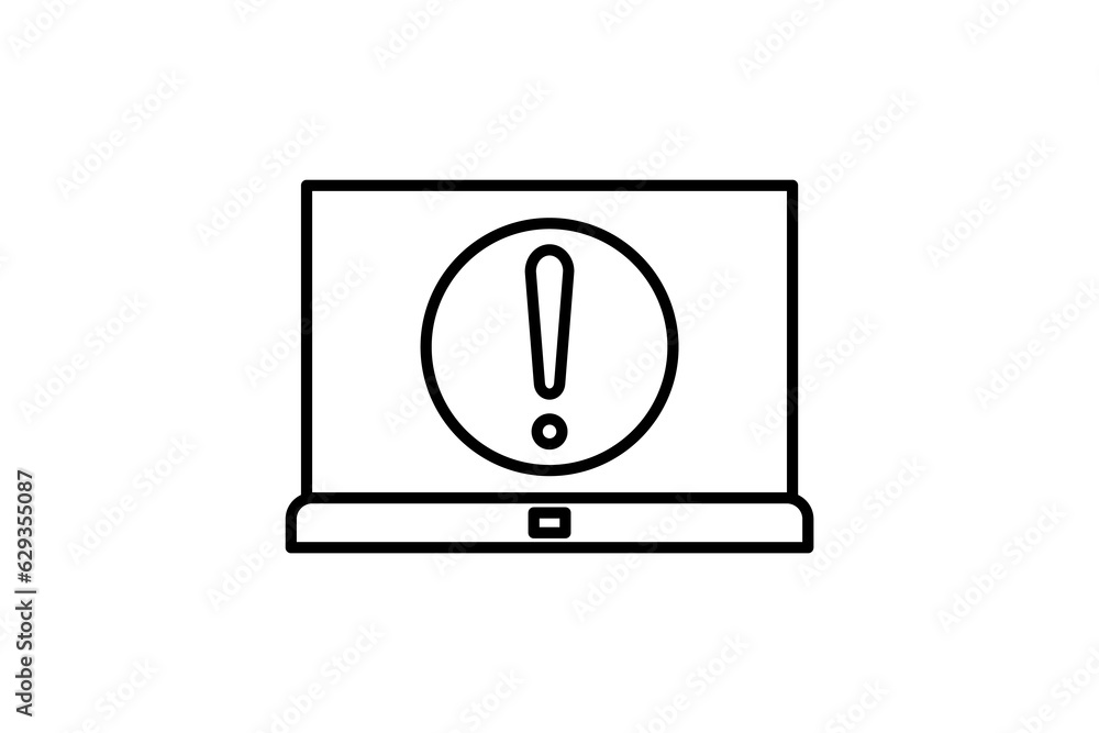 error icon. Icon related to setup and action. line icon style. Simple vector design editable