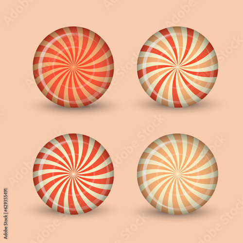 Set of sweets candy lollipops 