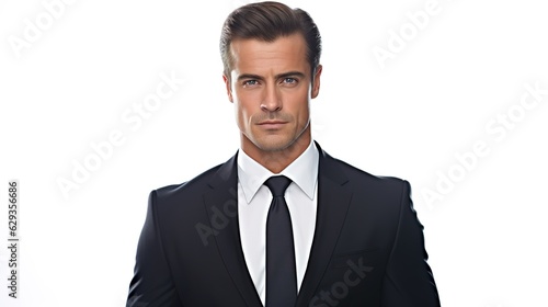 image of an attractive businessman on a white studio background