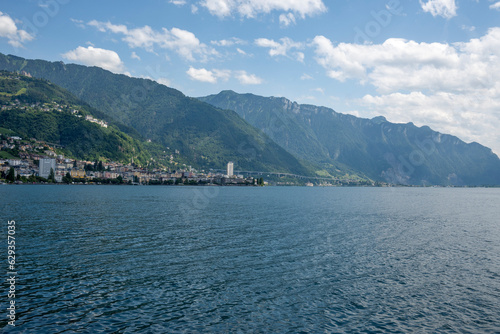 Embankment of town of Montreux, Switzerland