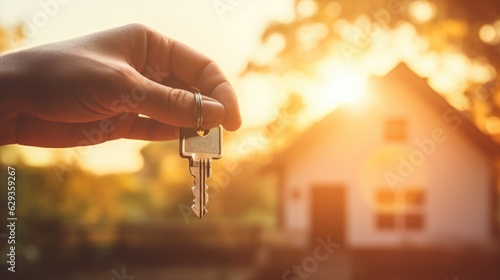 person's hand holding the keys to their new home generative ai