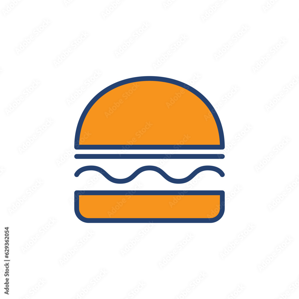 Fototapeta premium Burger icon vector. burger sign and symbol. hamburger